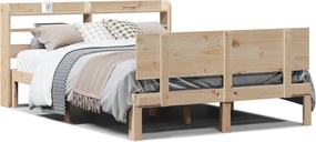 vidaXL Πλαίσιο Κρεβατιού Κεφαλάρι 150x200 εκ Μασίφ Πεύκο