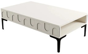 Τραπέζι Σαλονιού Lyon 845HCT5544 105x60x32,6cm Cream