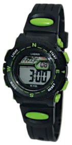 Παιδικό ψηφιακό ρολόι χειρός - LS85 - Lasika - 817421 - Black/Green-817421_bg