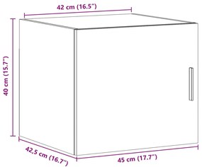 ΝΤΟΥΛΑΠΙ ΤΟΙΧΟΥ ΓΚΡΙ ΣΚΥΡ. 45X42,5X40 ΕΚ. ΕΠΕΞΕΡΓΑΣΜΕΝΟ ΞΥΛΟ 846106