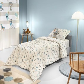 Σεντόνια Παιδικά Enjoy (Σετ 3τμχ) Sky Saint Clair Μονό 165x250cm 100% Βαμβάκι