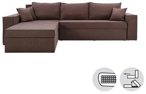 Γωνιακός Καναπές Olymp 4 Fylliana Καφέ 280x210x80 εκ. 280x210x80 εκ.