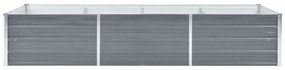 vidaXL Ζαρντινιέρα Υπερυψωμένη Γκρι 240x80x45 εκ. Γαλβανισμ. Χάλυβας
