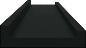 vidaXL Ράφια Τοίχου 4 τεμ. Μαύρα 80 x 9 x 3 εκ.