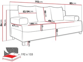 Καναπές - κρεβάτι Dover