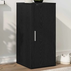 vidaXL Παπουτσοθήκη Μαύρη βελανιδιά 32x35x70 εκ. Επεξεργασμένο Ξύλο