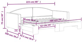 ΚΑΝΑΠΕΣ ΚΡΕΒΑΤΙ ΣΥΡΟΜΕΝΟΣ ΚΡΕΜ 90 X 200 ΕΚ. ΎΦΑΣΜΑ 3197192