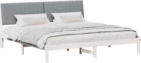 vidaXL Σκελετός Κρεβατιού Λευκό 200 x 200 cm Στερεά ξυλεία πεύκου