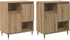 vidaXL Παραδοσιακά Πλευρικά Έπιπλα 2 pcs artisan δρυς