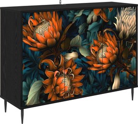 vidaXL Πλαϊνό γραφείο LOCHEM Μαύρη Δρυς 102 x 33 x 76 εκ.