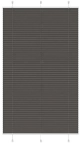 vidaXL Πλισέ περσίδα Μαύρο 120x200 cm Πλάτος υφάσματος 119,4 cm