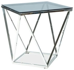 ΤΡΑΠΕΖΙ SILVER B SMOKE / ΑΣΗΜΙ 50X50 DIOMMI SILVERBSC DIOMMI-80-2291