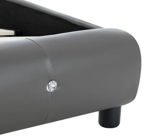 vidaXL Πλαίσιο Κρεβατιού Γκρι 180 x 200 εκ. από Συνθετικό Δέρμα