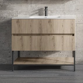Furnibath K 101 - Βάση Επιπλου με Συρταρια και Ραφι 101x46 - MDF 623 GLOSS
