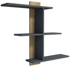 Ραφιέρα Τοίχου Bahro 835PUQ1638 111x19,6x90cm Oak-Anthracite