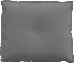 vidaXL Μαξιλάρι Πλάτης Σκούρο Γκρι 60 x 50 cm Ύφασμα Μικροΐνας