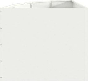 vidaXL Γωνιακό Ροδόδεντρο Λευκό 60 x 60 x 50 εκ Ατσάλι