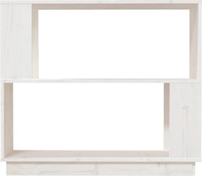 vidaXL Βιβλιοθήκη/Διαχωριστικό Χώρου Λευκό 80x25x70 εκ. Μασίφ Πεύκο
