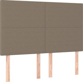 vidaXL Κεφαλάρι Κρεβατιού Μπεζ 144x5x118/128 εκ. Ύφασμα