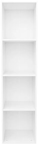 Βιβλιοθήκη/Έπιπλο Τηλεόρασης Λευκό 36x30x143 εκ. Μοριοσανίδα - Λευκό