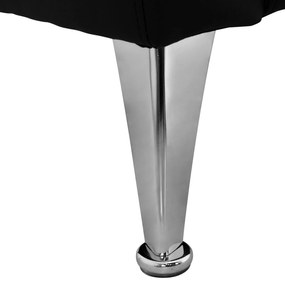 Καναπές Τριθέσιος KIANA με PU Μαύρο 180x75x71 εκ. 180x75x71 εκ.