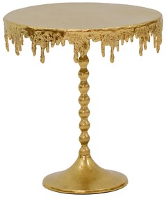 287-000019 Βοηθητικό τραπέζι Fropio Inart χρυσό μέταλλο Φ40x44εκ IRON GOLD, 1 Τεμάχιο