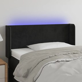 Κεφαλάρι Κρεβατιού LED Μαύρο 93x16x78/88 εκ. Βελούδινο 3122994