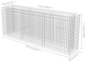 ΣΥΡΜΑΤΟΚΙΒΩΤΙΟ-ΓΛΑΣΤΡΑ ΥΠΕΡΥΨΩΜΕΝΗ 270X50X100 ΕΚ. ΓΑΛΒ. ΧΑΛΥΒΑΣ 143562