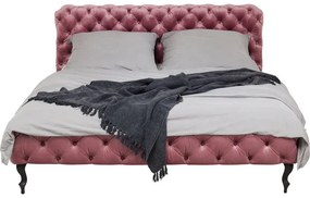 Κρεβάτι Desire Velvet Βελούδο Ροζ 160x200εκ./ 177x228x100εκ - Ροζ