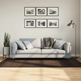 vidaXL Χαλί HUARTE Καφέ 100 x 200 cm 100% Πολυεστέρας Επίπεδος