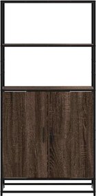 vidaXL Highboard καφέ δρυς Κατασκευασμένο ξύλο και μέταλλο