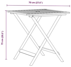 Σετ Επίπλων Bistro 3 τεμ. Μπεζ Πολυπροπυλένιο/Μασίφ Ξύλο - Μπεζ