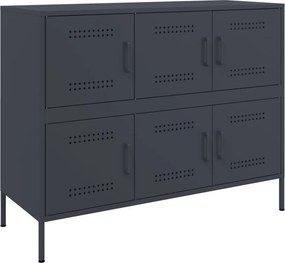 vidaXL Ντουλάπι Ανθρακί 100,5x39x79 εκ. από Χάλυβα