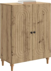 vidaXL Πλαϊνό γραφείο Artisan Δρυς 66 x 34,5 x 90 εκ