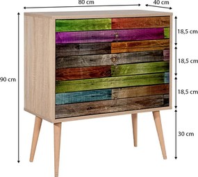Συρταρτιέρα Soho Megapap χρώμα sonoma 80x40x90εκ.