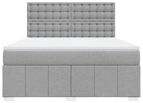 ΚΡΕΒΑΤΙ BOXSPRING ΜΕ ΣΤΡΩΜΑ ΑΝΟΙΧΤΟ ΓΚΡΙ 180X200 ΕΚ. ΥΦΑΣΜΑΤΙΝΟ 3291761