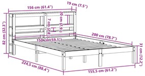 ΣΚΕΛΕΤΟΣ ΚΡΕΒΑΤΙΟΥ ΧΩΡΙΣ ΣΤΡΩΜΑ 150X200 ΕΚ ΜΑΣΙΦ ΞΥΛΟ ΠΕΥΚΟΥ 3305724