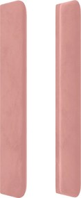 vidaXL Κρεβάτι Boxspring με Στρώμα Ροζ 90x190 εκ. Βελούδινο