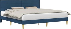 vidaXL Σκελετός Κρεβατιού Μπλε 200 x 200 cm Ύφασμα