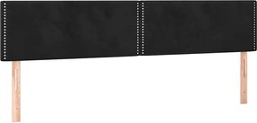 vidaXL Κρεβάτι Boxspring με Στρώμα Μαύρο 120x190 εκ. Βελούδινο