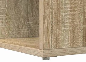 vidaXL Γωνιακό γραφείο με ράφι Sonoma Δρυς 101.5 x 149.5 x 149.5 εκ.