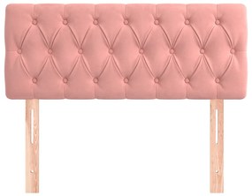 vidaXL Κεφαλάρι Κρεβατιού Ροζ 100x7x78/88 εκ. Βελούδινο