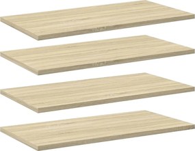 vidaXL Ράφια Βιβλιοθήκης 4 τεμ. Sonoma Δρυς 60x30x1,5 εκ. Μοριοσανίδα