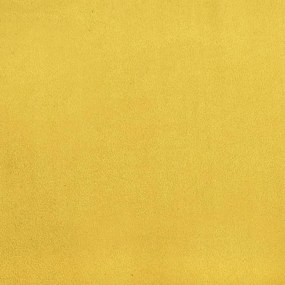 vidaXL Πολυθρόνα Μπάρελ με Υποπόδιο Κίτρινη Βελούδινη