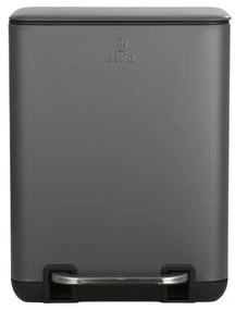 ESTIA ΧΑΡΤΟΔΟΧΕΙΟ ΜΠΑΝΙΟΥ CUBIC SOFT CLOSE 6lt ΓΚΡΙ