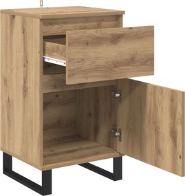 vidaXL Πλαϊνό γραφείο artisan δρυς 35 x 40 x 70 εκ. Επεξεργασμένο ξύλο