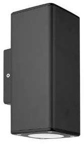 Απλίκα Τοίχου Τετράγωνη 2xGU10 9W IP65 Πλαστικό H21.5 Up&Down ΦOS_ME-21-0212-19-Ανθρακί 21-0212-19