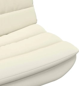 vidaXL Περιστρεφόμενη καρέκλα Κρεμ 63 x 75 x 76 εκ PU