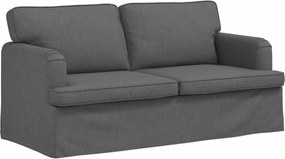 vidaXL Καναπές 2 pcs Σκούρο Γκρι