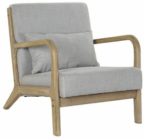 Κάθισμα DKD Home Decor Γκρι Φυσικό πολυεστέρας ξύλο καουτσούκ 65 x 83 x 74 cm 66 x 79 x 76 cm